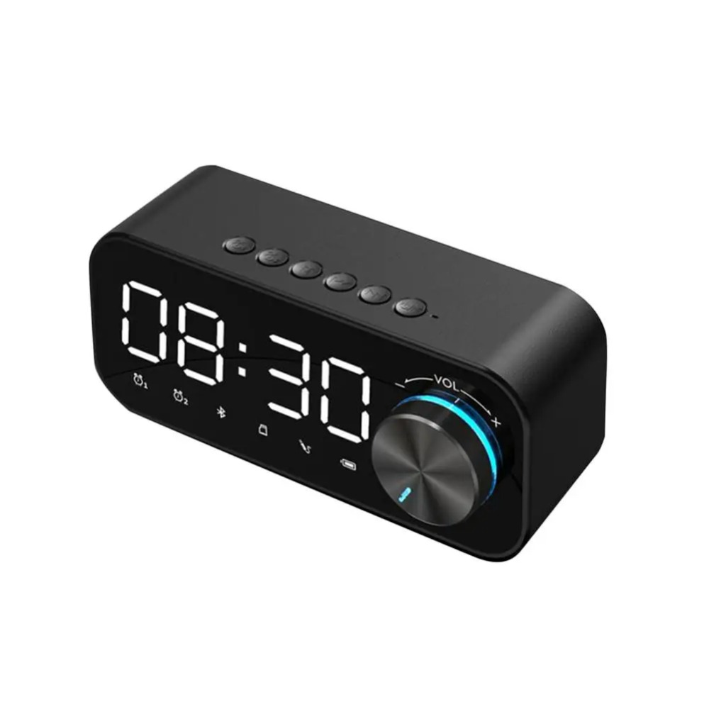 Bluetooth Speaker Alarm Clock with LED Display Mini Bluetooth Speaker Wireless Bedside Clock