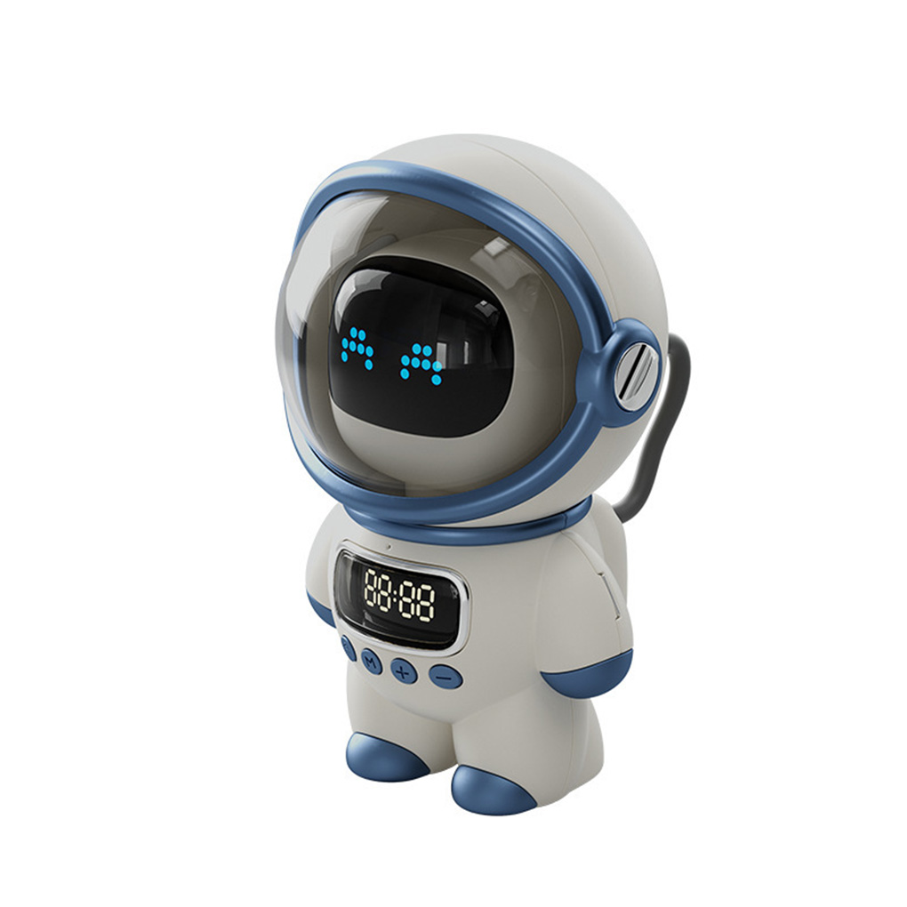 Astronaut Alarm Clock Bluetooth Speaker Night Light Smart Bedside Clock with Wireless Music Player
