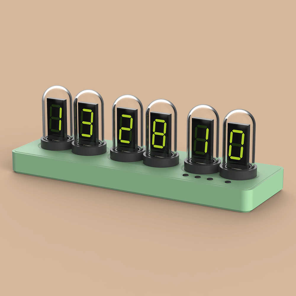 WiFi Digital Clock with IPS Color Display Smart Desk Alarm Clock Wireless Control RGB Tube Clock