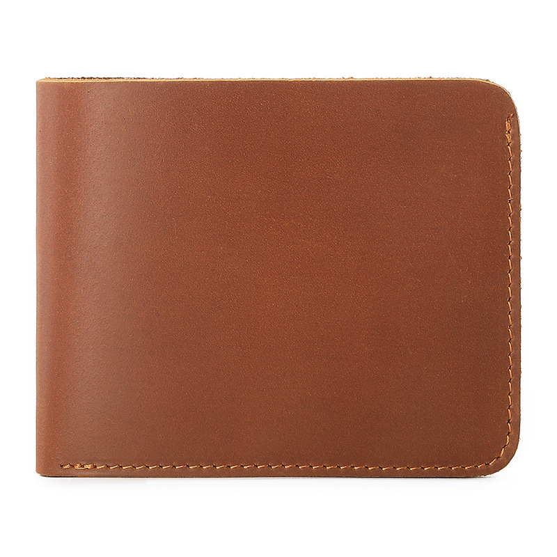 Slim Genuine Leather RFID Wallet with ID Window and Card Holder