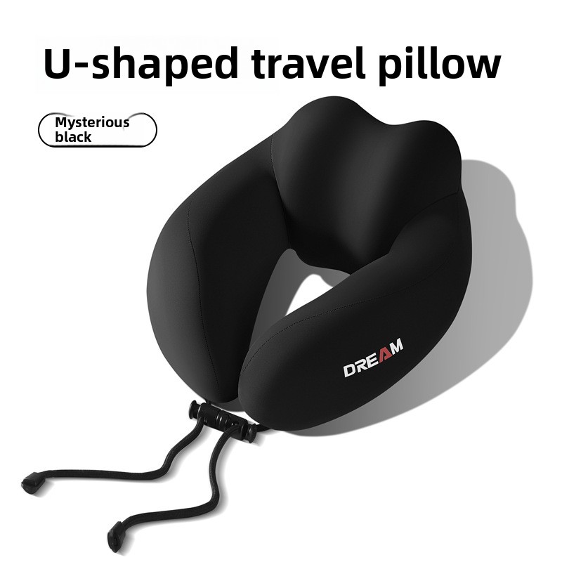 Memory Foam Travel Neck Pillow with U Shaped Cervical Support and Washable Cover