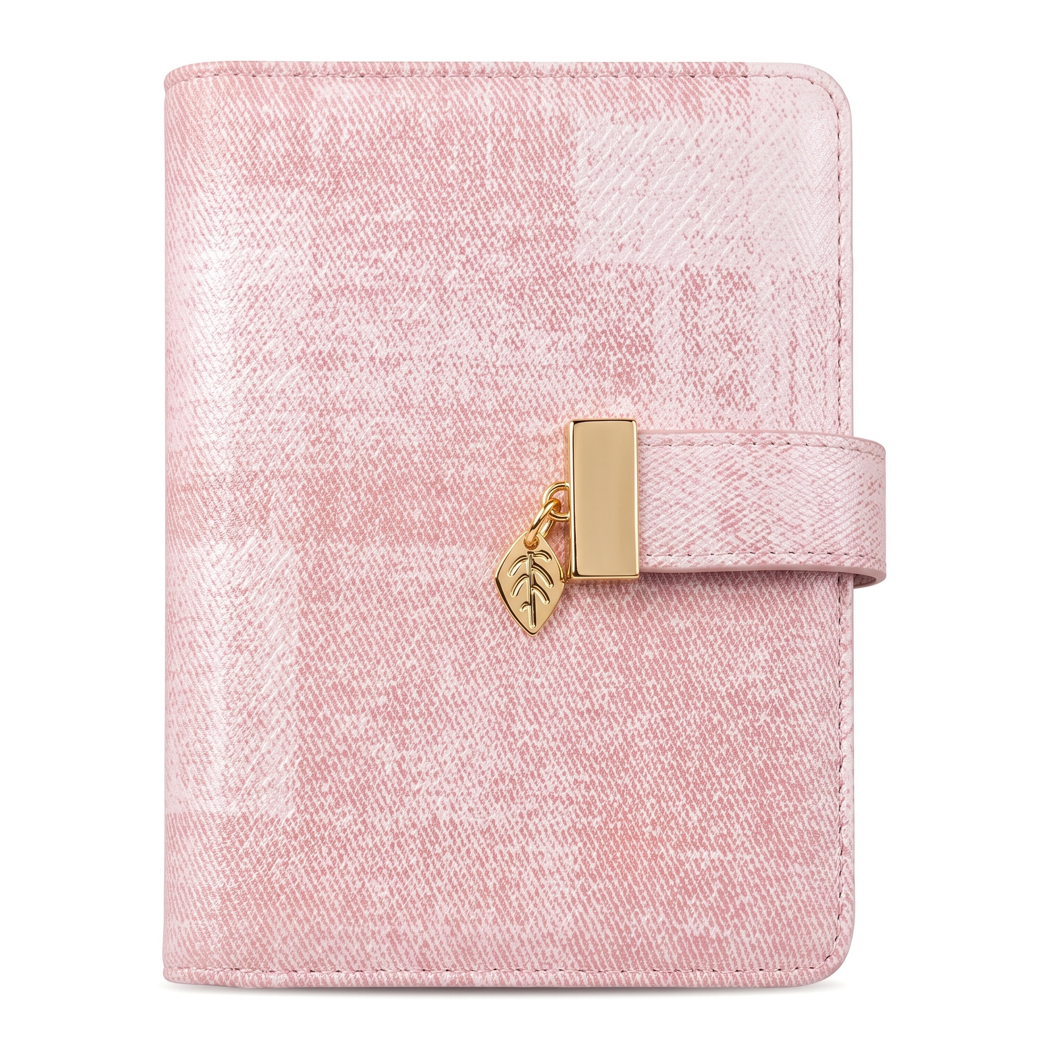 Pink Plaid RFID Passport Holder for Women with Card Slots