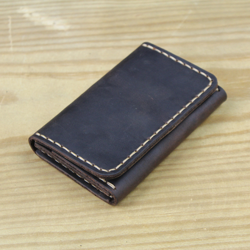Handmade Genuine Leather Card Holder Slim Card Wallet for Men and Women