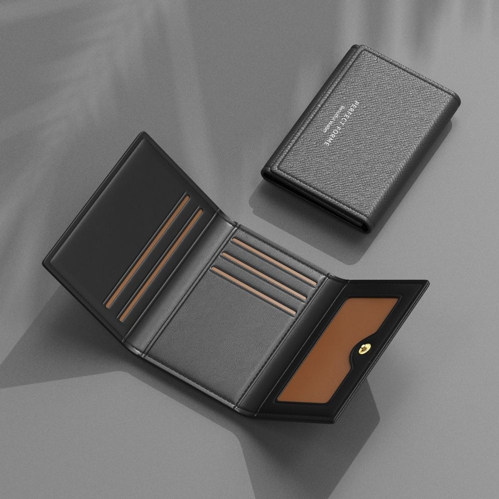 Luxury Men Leather Wallet with Large Capacity Card Holder Design