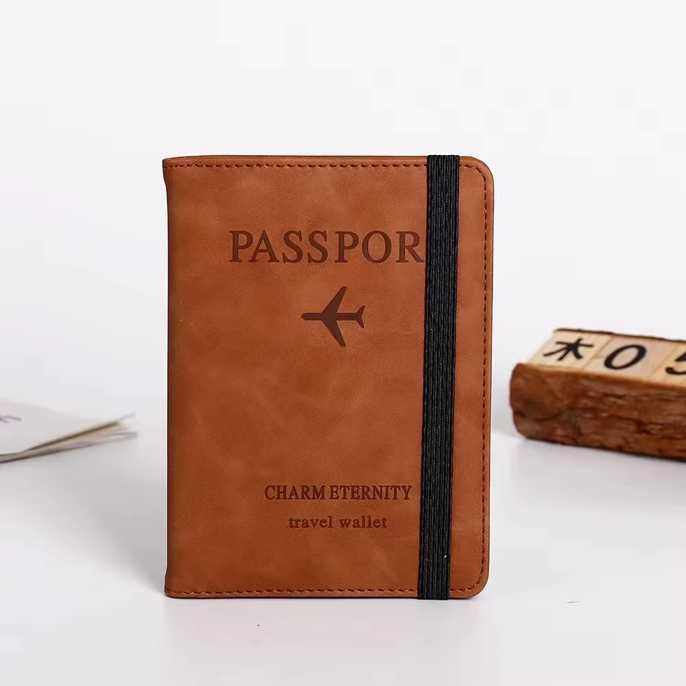 Passport Holder Travel Wallet with PU Leather Card and ID Organizer