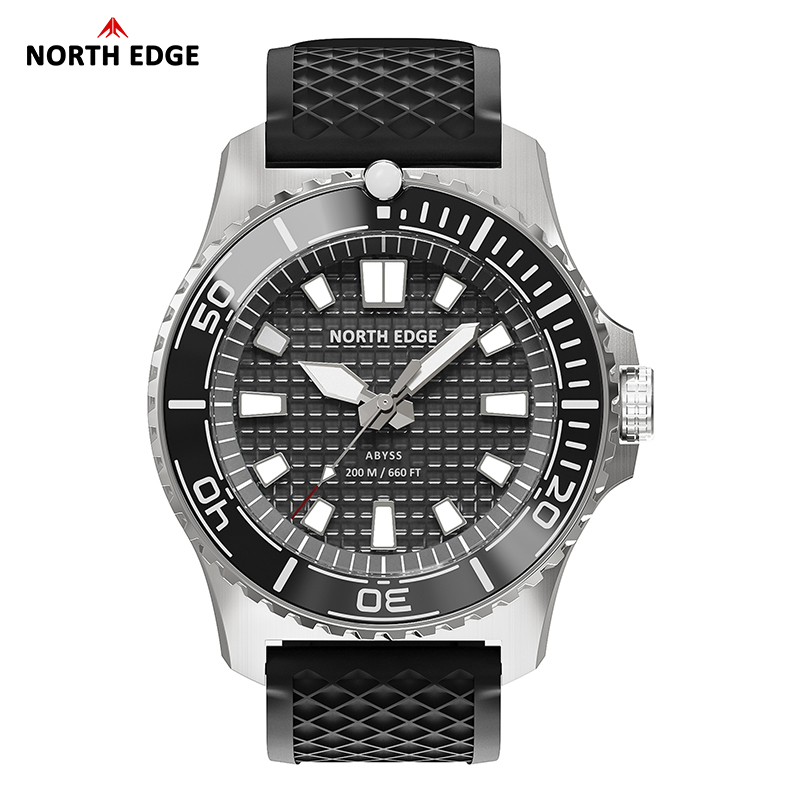 Solar Powered Dive Watch Waterproof Men Quartz Sports Watch