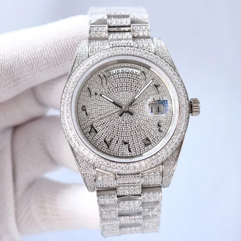 Black Diamond Automatic Mens Watch Sapphire Crystal Stainless Steel Waterproof
