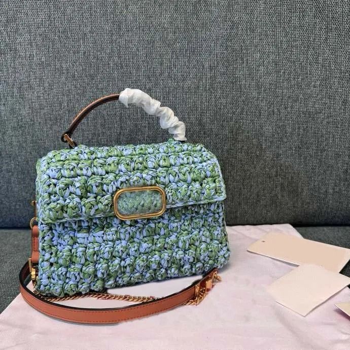 Hand Woven Straw Crossbody Bag Mini Beach Purse for Women
