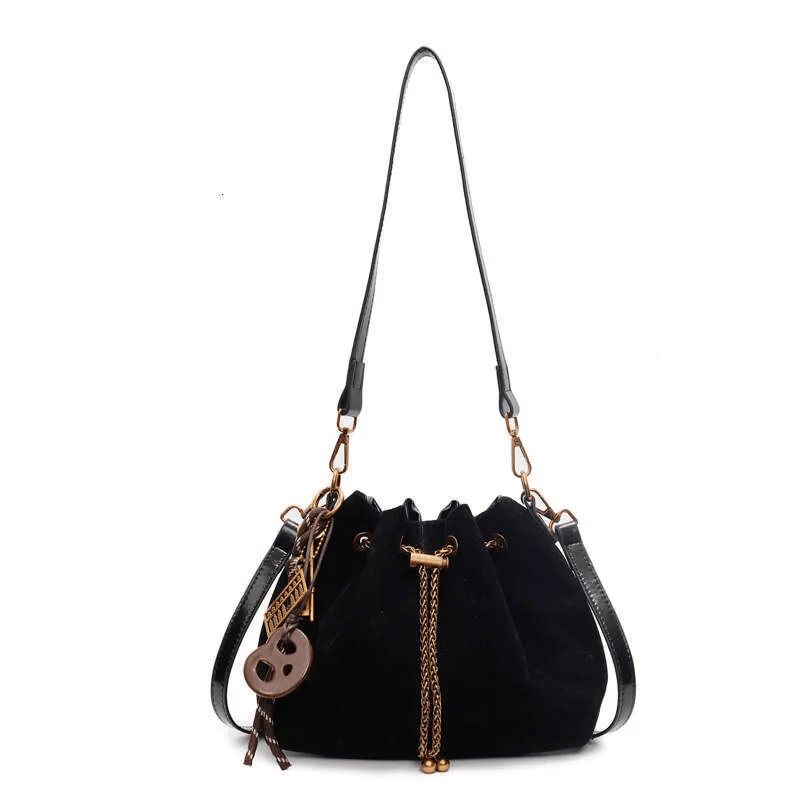 Vintage Brown Barrel Crossbody Bag for Women Soft PU Vegan Leather Purse