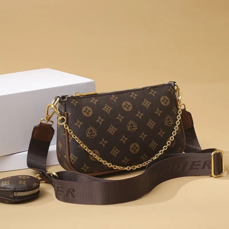 Floral Print Small Crossbody Shoulder Bag with Adjustable Strap and Zipper Closure