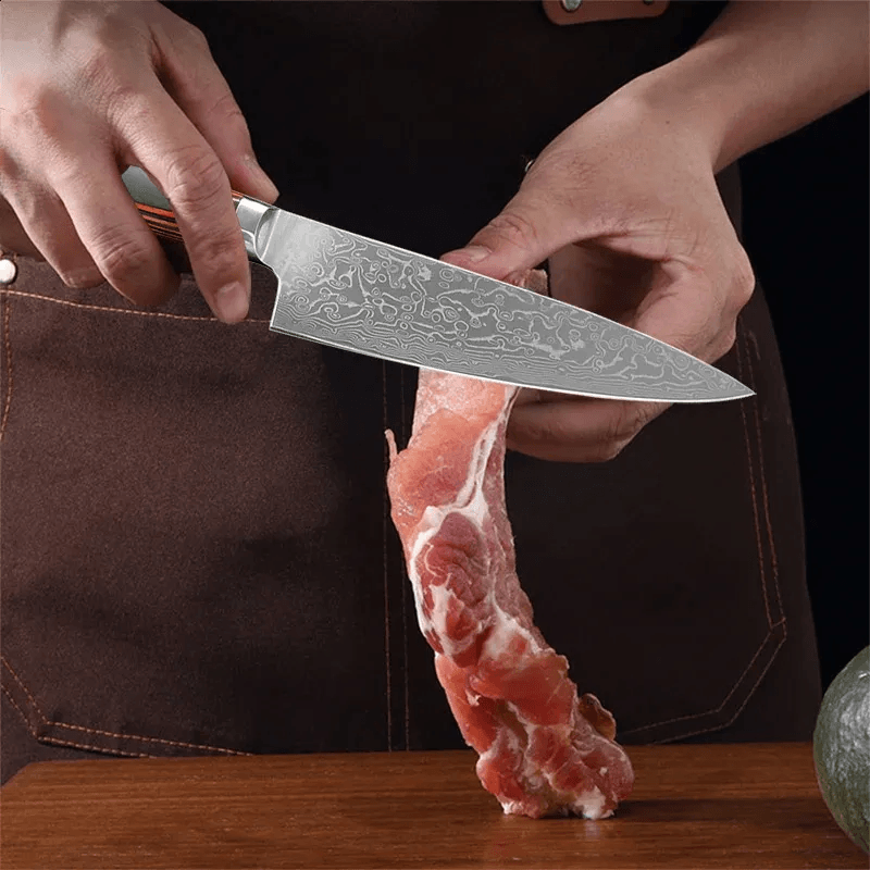 Steel Kitchen Knife for Chef Utility Boning Steak BBQ and Paring