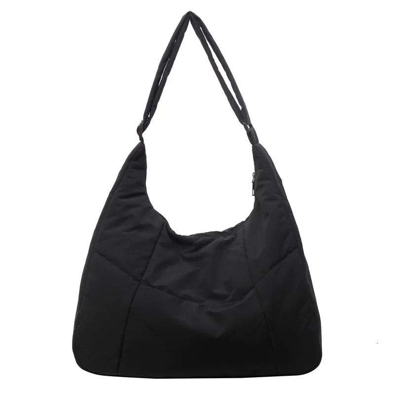 Large Nylon College Tote Bag with Cotton Padding and Adjustable Crossbody Strap
