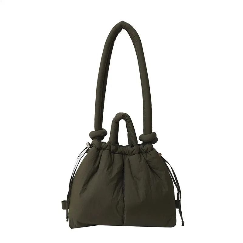 Vintage Nylon Puffer Tote Bag with Shoulder and Crossbody Carry