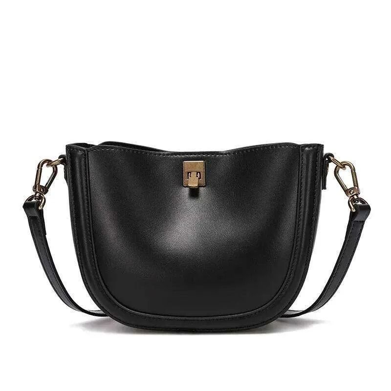 Genuine Cowhide Leather Handbag for Women Retro Shoulder Crossbody Bag