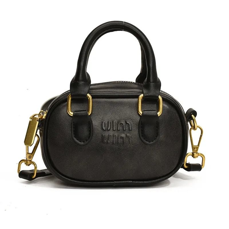 Vintage Mini Crossbody Bag for Women with Adjustable Strap and Faux Leather Finish