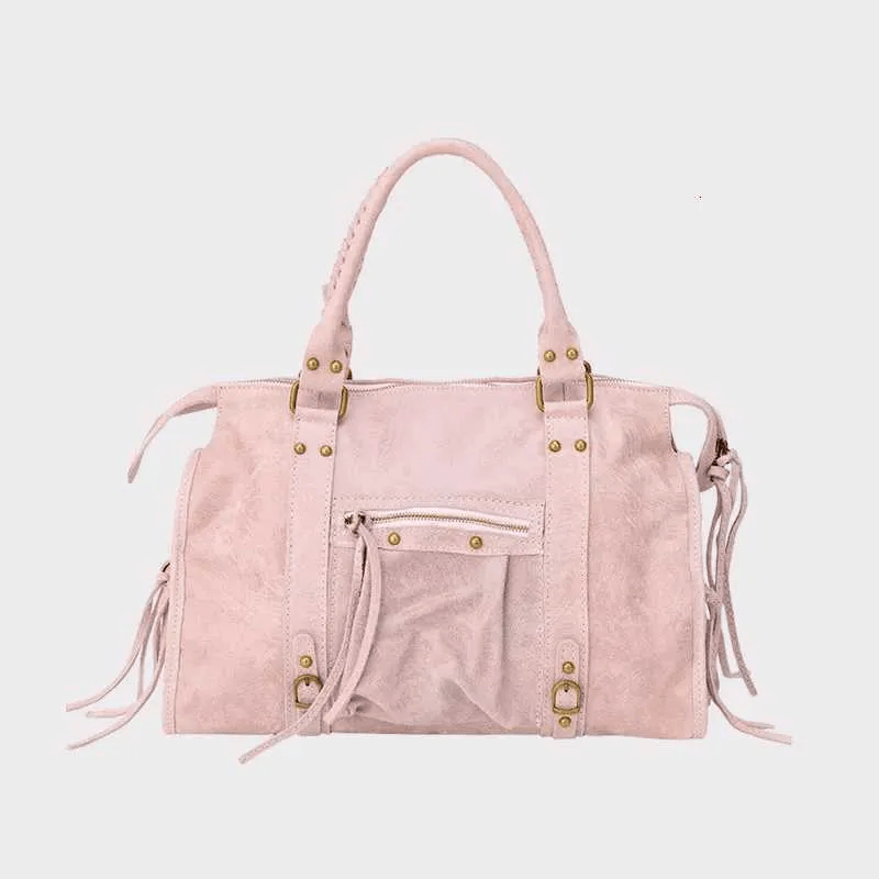 Classic Leather Diaper Bag for Women with Large Capacity and Vintage Shoulder Bag Design