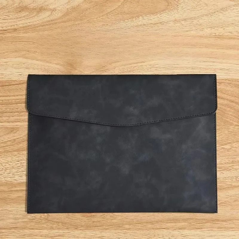 Leather File Storage Briefcase with Waterproof Design and A4 Document Capacity