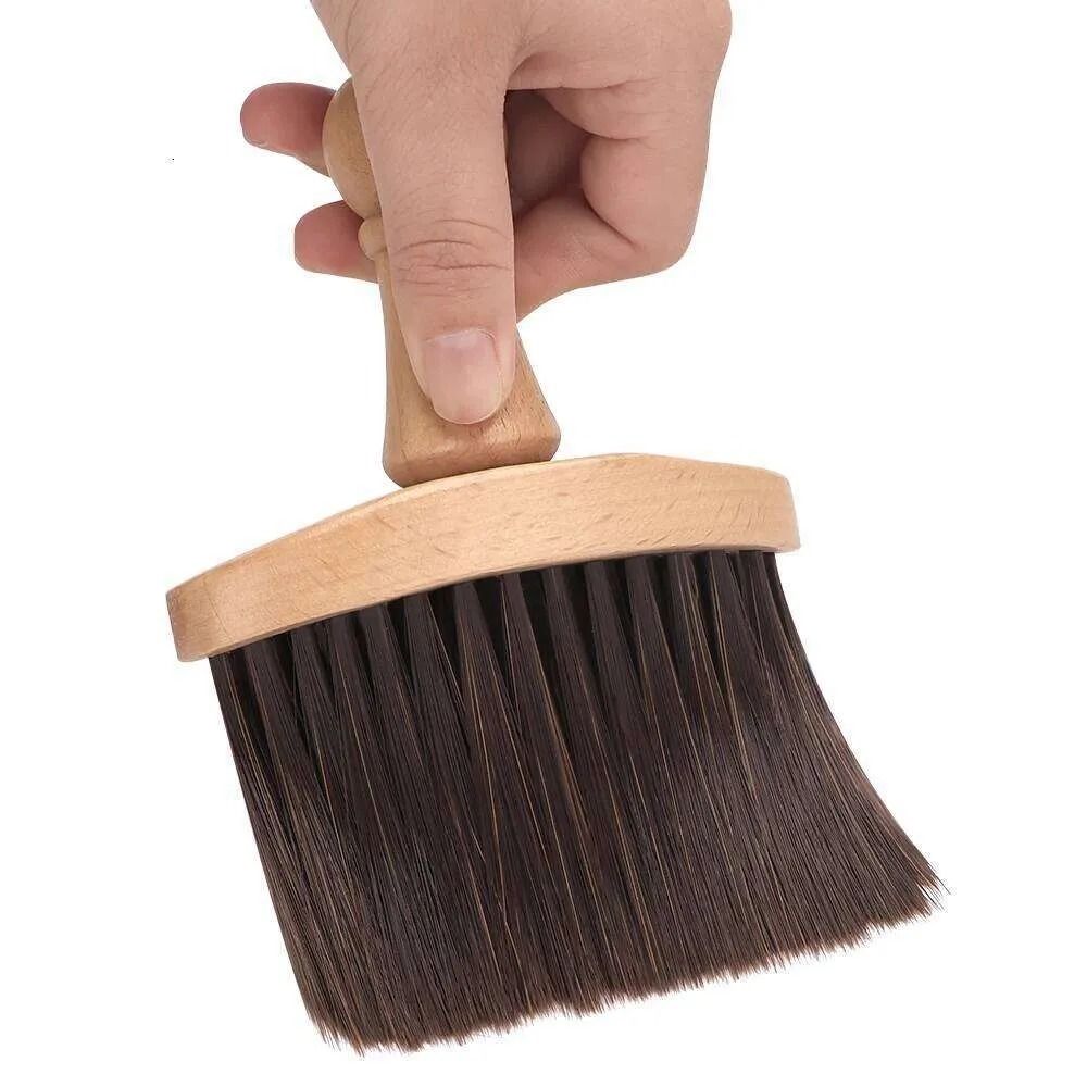 Long Handle Soft Hair Neck Brush for Salon Hair Removal and Face Cleaning
