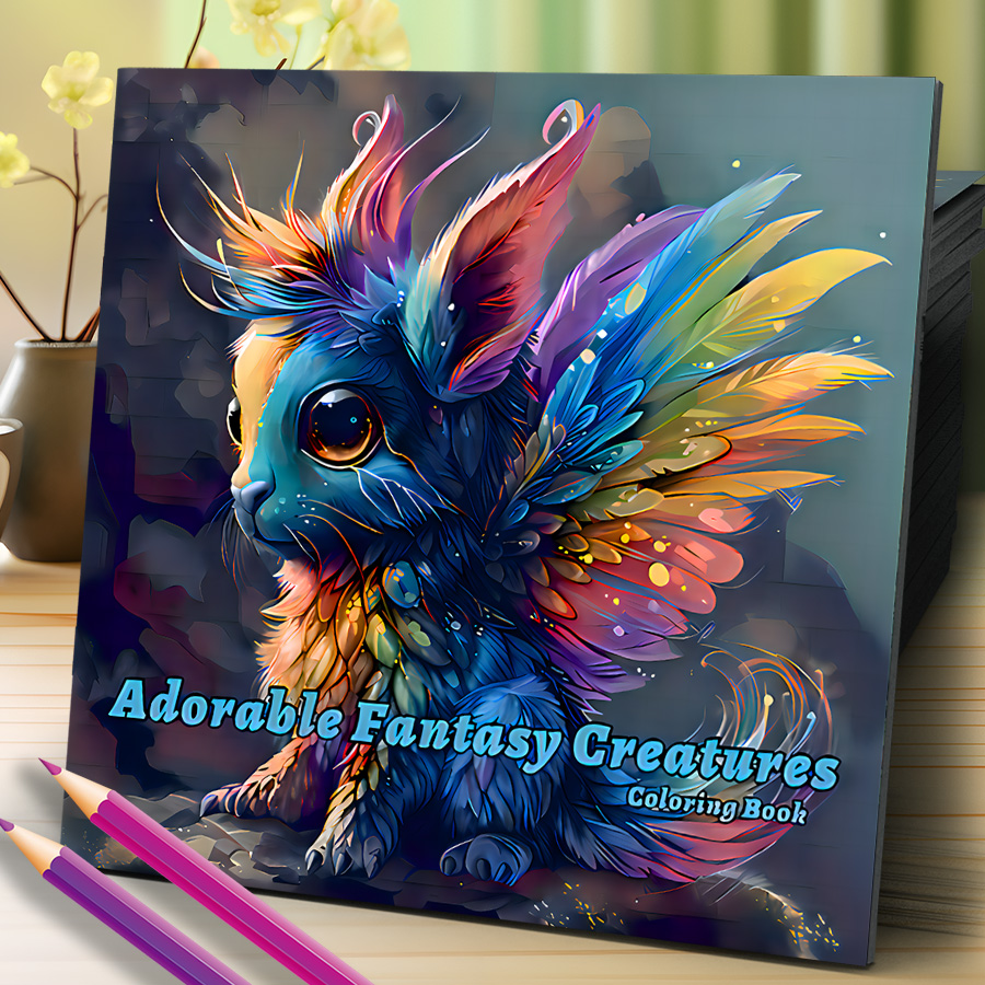 Fantasy Creatures Coloring Book for Adults & Teens | Inspire Uplift