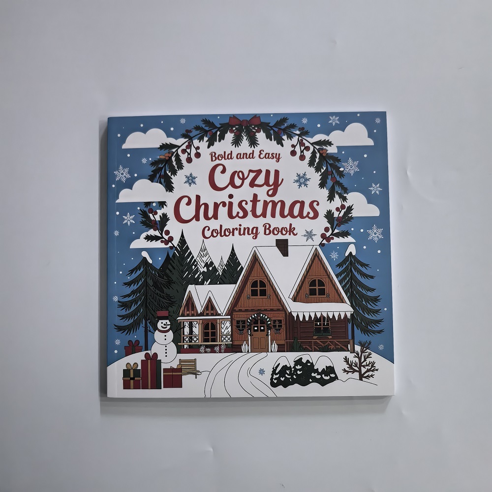 Cozy Christmas Coloring Book, Bold and Easy Designs for Adults and Teens, Perfect English Version Holiday Gift