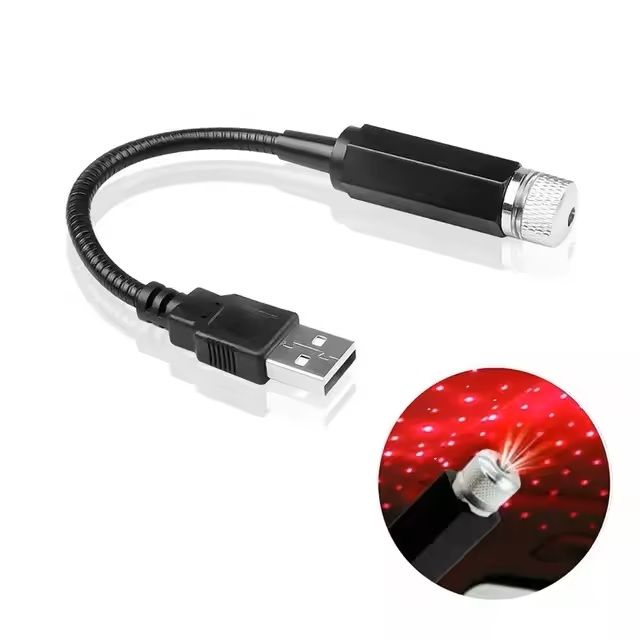 GalaxyGlow USB Starry Sky Projector – 2-Pack LED Night Lamp for Car Roof or Room Ceiling