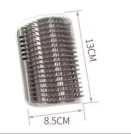 Cat Corner Self-Groomer Brush Wall/Corner Mounted Massager & Hair Remover for Cats