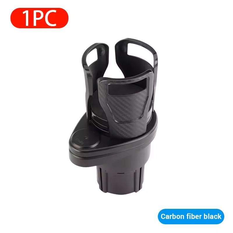 2-in-1 Car Cup Holder Expander 360 Adjustable Anti-Shake Bottle & Drink Holder Organizer for Vehicles
