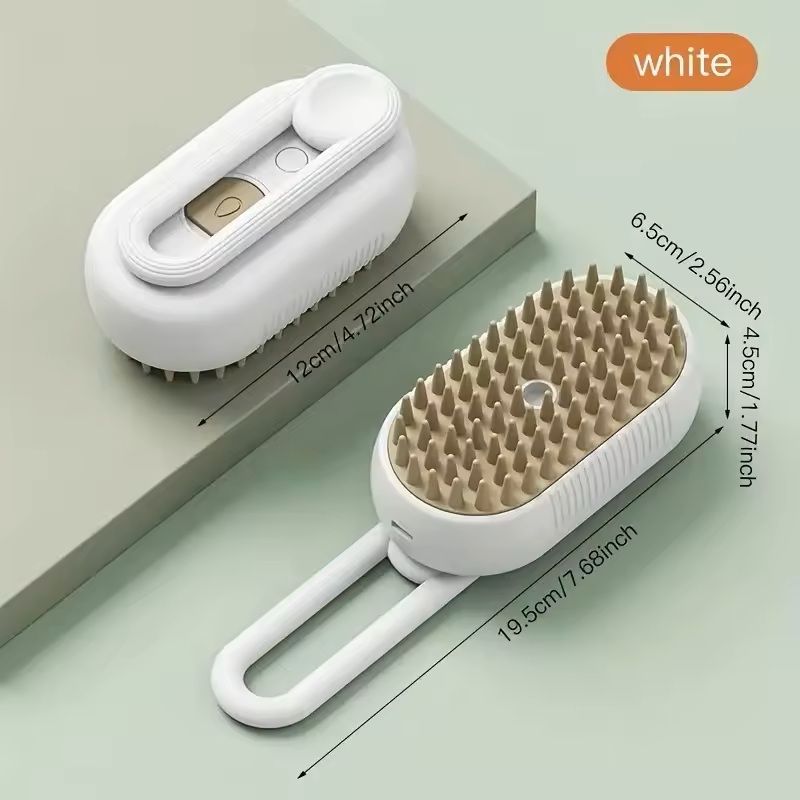 Pet Spray & Massage Brush Folding Rotatable Hair-Bath Brush for Cats & Dogs (Steam-Spray, Hair Removal & Bath Grooming