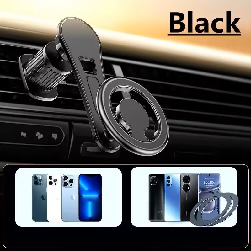 MagSafe-Compatible Magnetic Car Phone Holder Universal Dashboard & Vent Mount for iPhone & Samsung GPS Navigation