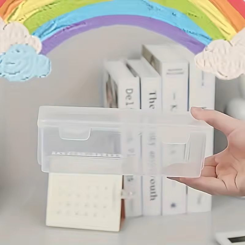 Clear Plastic Storage Box with Hinged Lid Multipurpose Organizer for Jewelry, Office Supplies, Home & Crafts (1 or 4-P