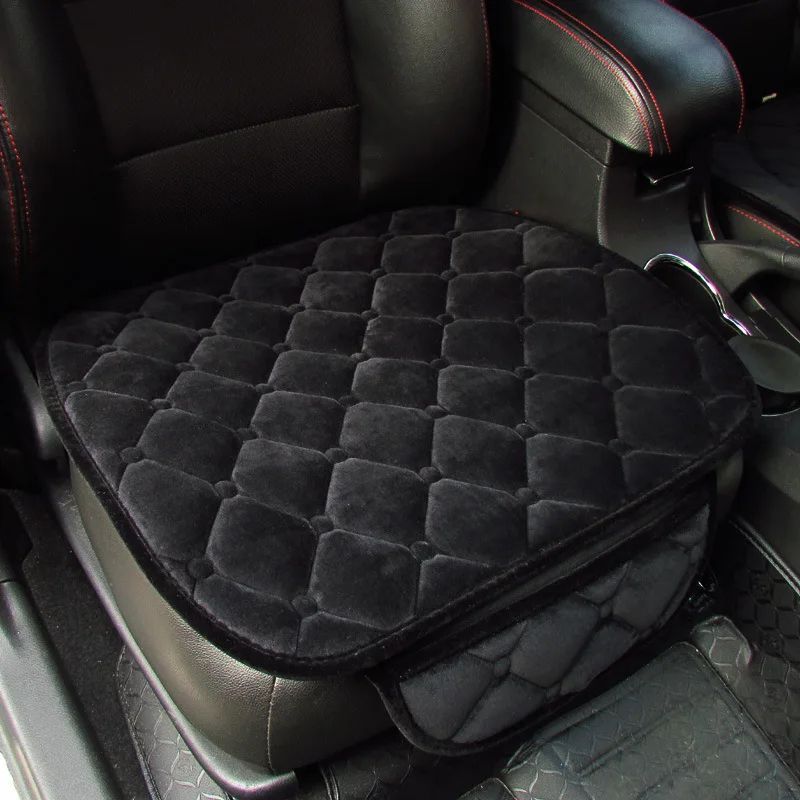 Plush Non-Slip Car Front and Back Seat Protector – Soft Durable Seat Cushion Mat for Comfort & Protection