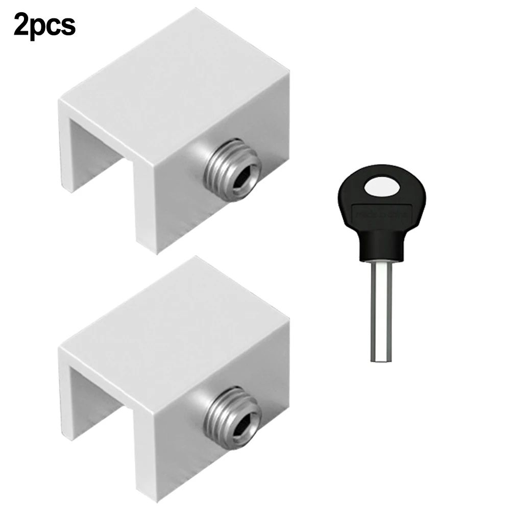 2 Pcs Adjustable Window Lock Stoppers – No Drill Sliding Window Safety Locks for Kids, Pets & Anti Theft Security