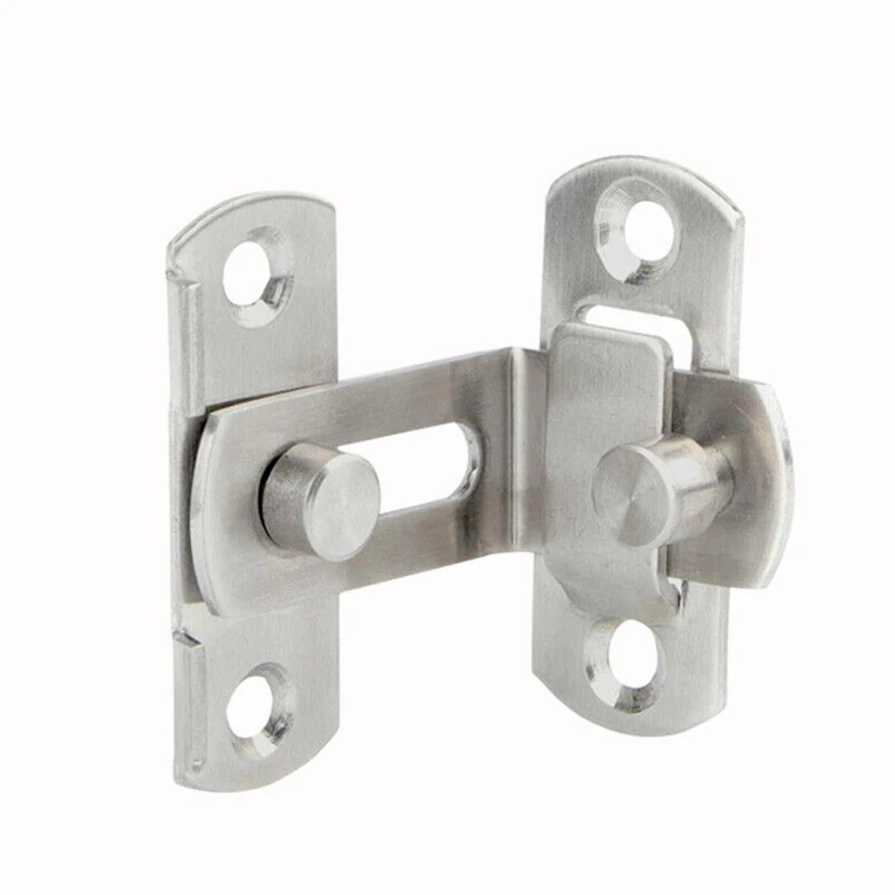 90° Stainless Steel Sliding Door Lock – Right Angle Latch Bolt for Barn Doors, Cabinets & Closets