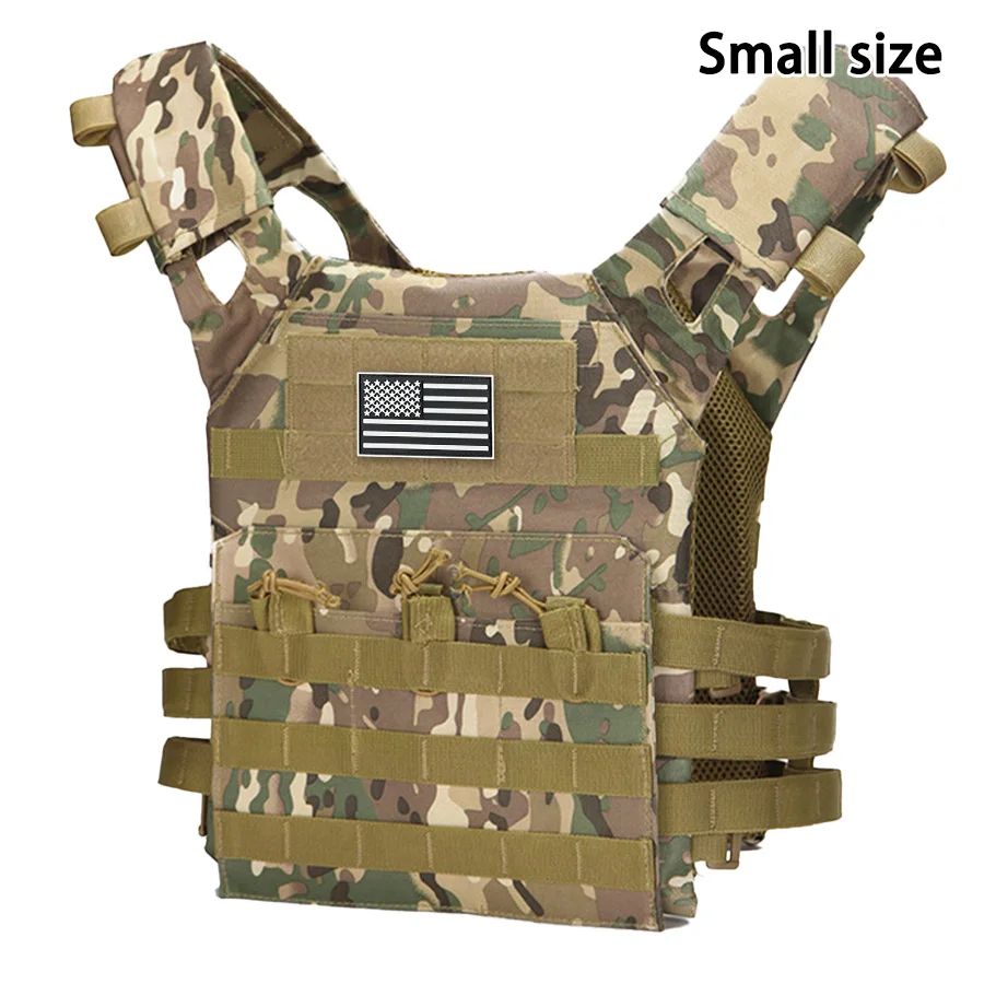 MOLLE Tactical Training JPC Vest – Lightweight Multifunctional Outdoor Vest with US Flag Patch