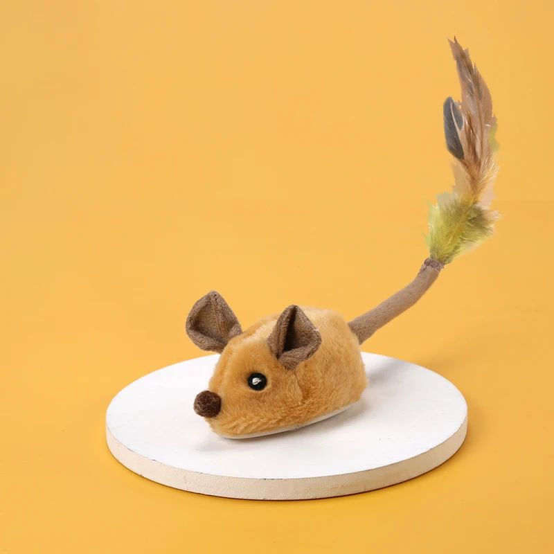 Interactive Electric Running Mouse Toy for Cats – Random Moving Plush Teaser for Kittens & Indoor Cats