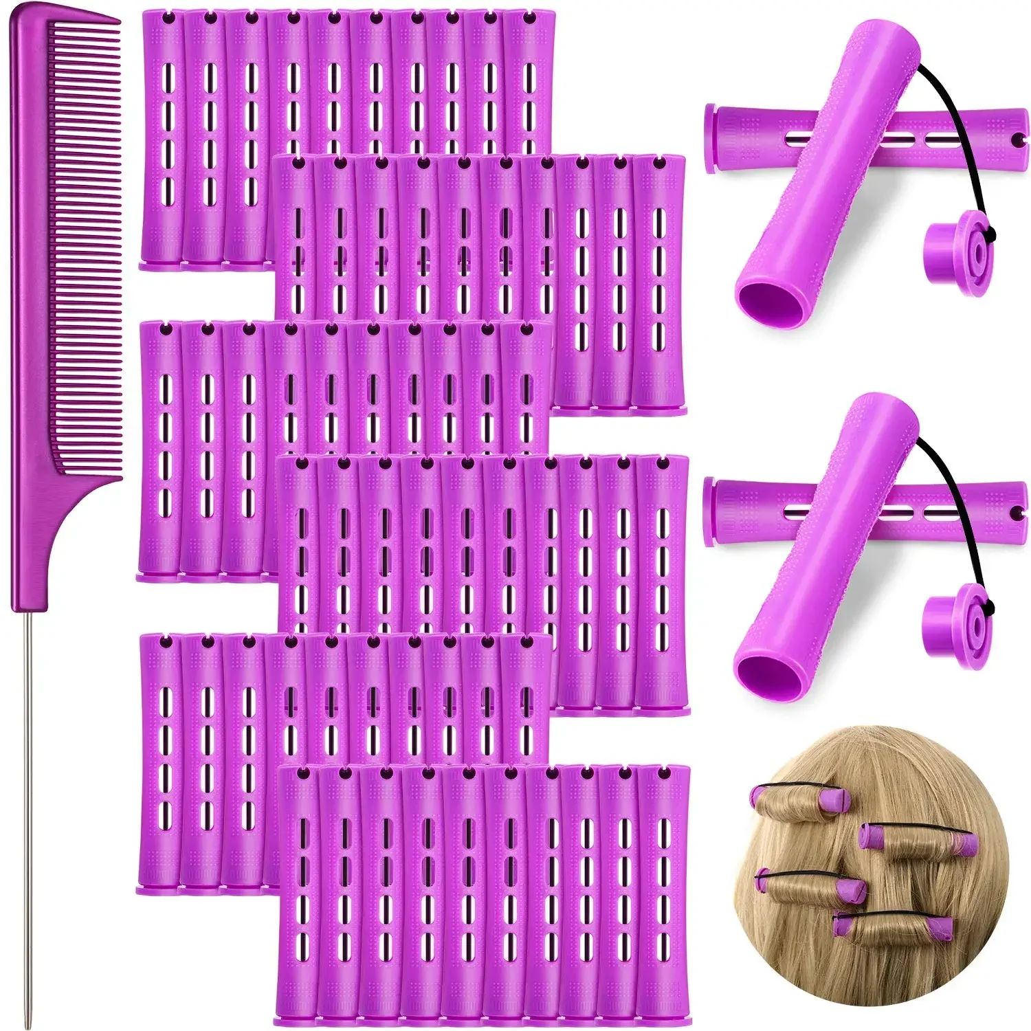 60 Pcs Cold Wave Perm Rods Set – Salon-Grade Hair Perm Rolle | Inspire ...