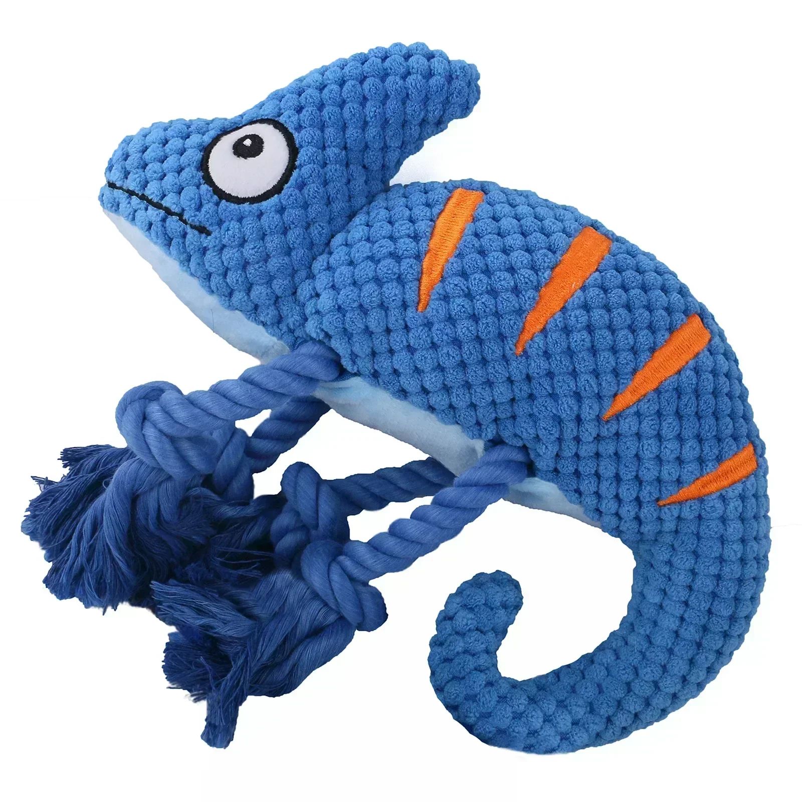 Chameleon Plush Squeaky Dog Toy – Bite-Resistant Chew & Squeaker Toy for Small to Large Dogs