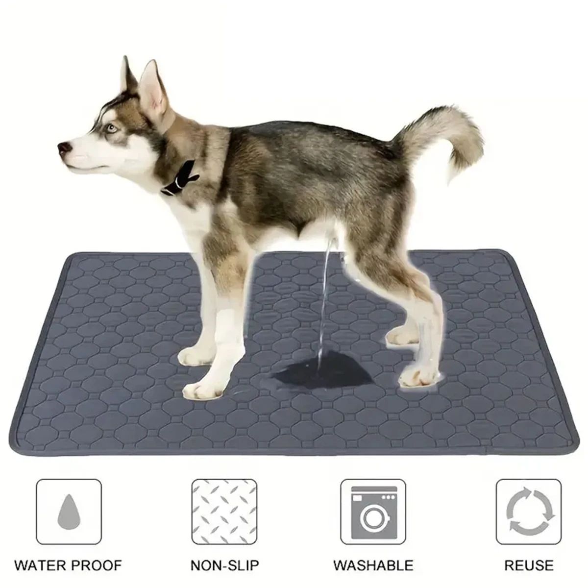 Reusable Washable Dog Pee Pad Waterproof Absorbent Urine Mat | Puppy Training Pad for Car Seat, Sofa & Floor Protection