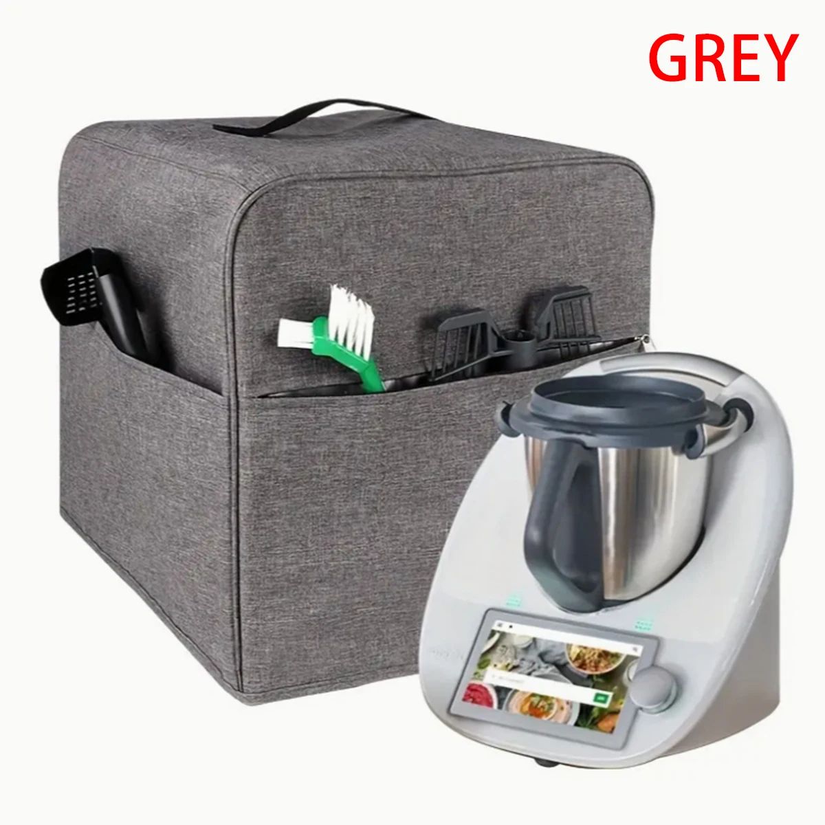 Thermomix TM6/TM5 Double-Layer Oxford Cloth Dust Cover – Thickened Protective Case with Side Storage Pockets