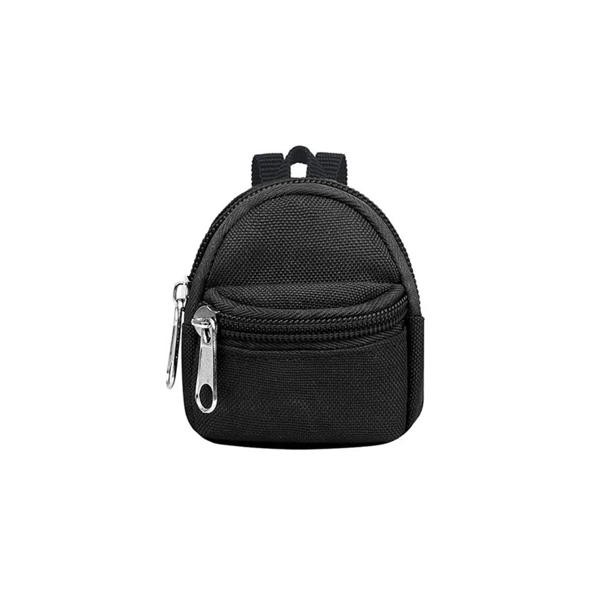 Mini Backpack Coin Purse Keychain – Double-Zipper Small Wallet Pendant Bag for Keys, Coins & Cute Bag Decoration