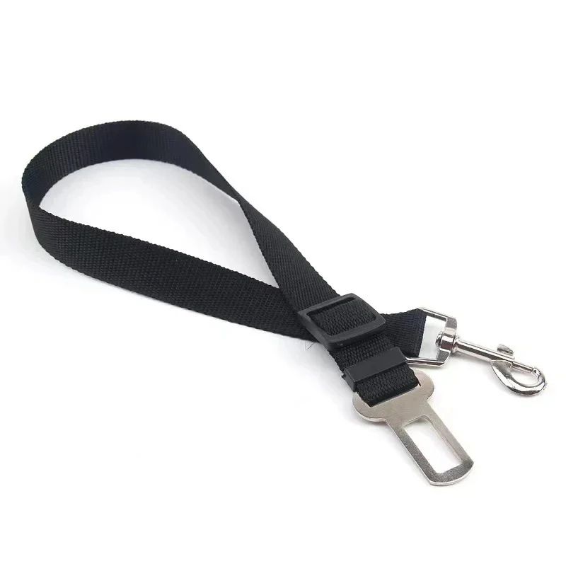Retractable Dog Car Seat Belt Leash โ Adjustable Safety Tether Harness Connector for Secure Pet Travel in Vehicles