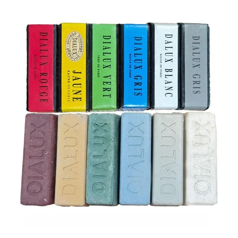 6-Color Jewelry Polishing Wax Set – High-Gloss Polishing Compound Blocks for Stainless Steel, Silver, Copper & Gold