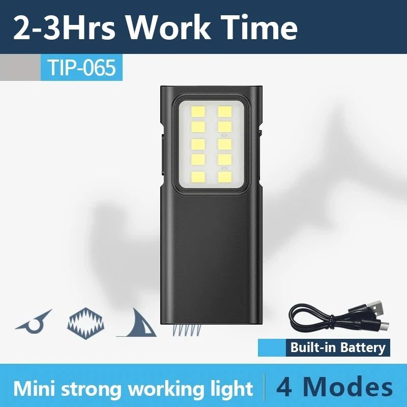 EDC USB Rechargeable Keychain Flashlight with Pen Clip – Super Bright Mini LED Emergency Light for Camping, Work & Daily