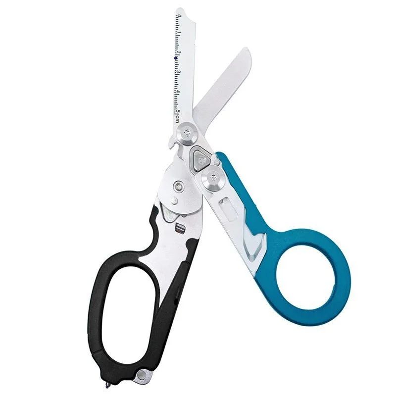 Tactical Folding Trauma Shears Multi-Tool Survival Scissors for First Aid, EMT Rescue, Outdoor EDC Emergency Gear