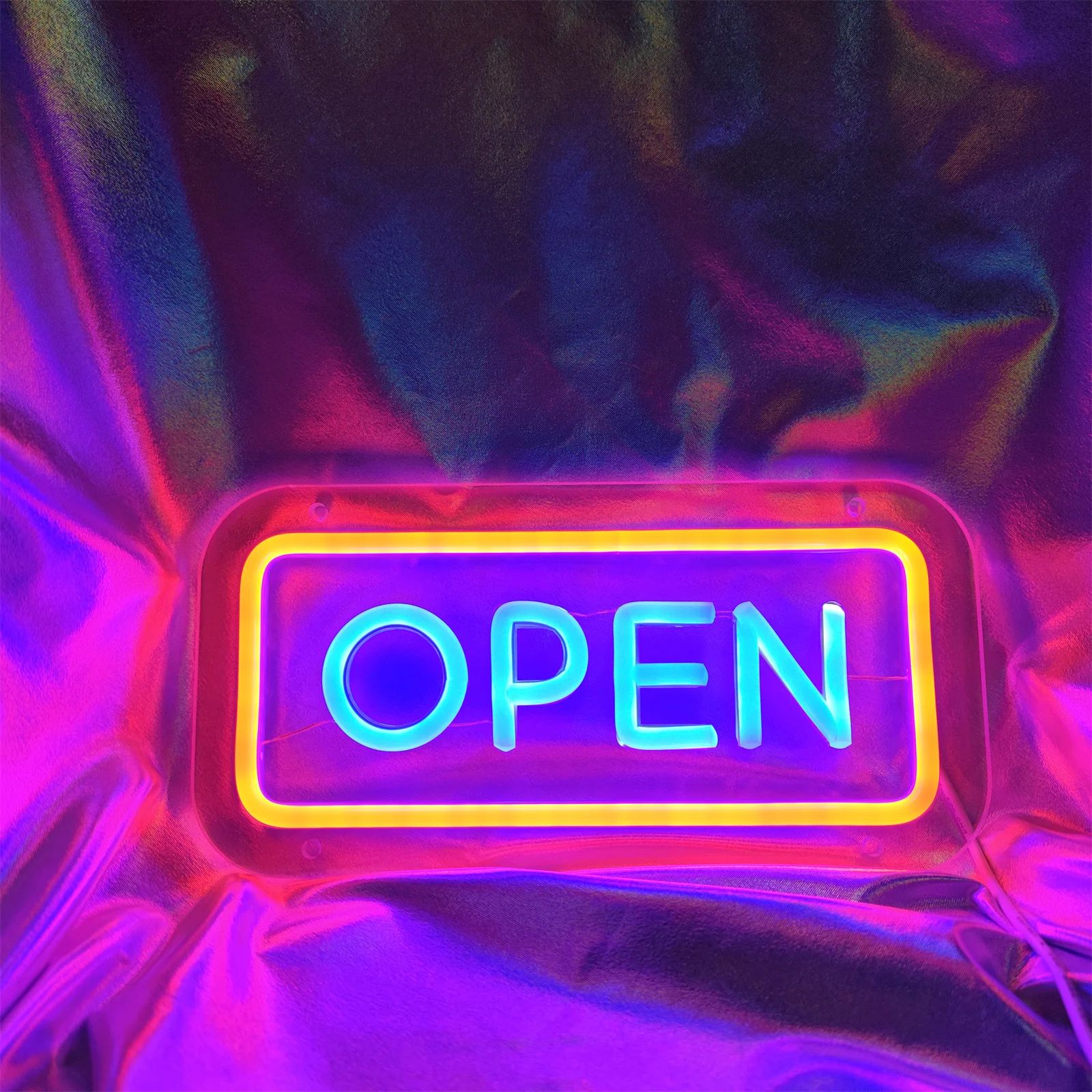 LED Open Neon Sign for Shop Window – USB Wall Hanging Light for Storefront, Salon, Cafe & Room Decor, Bright Glow