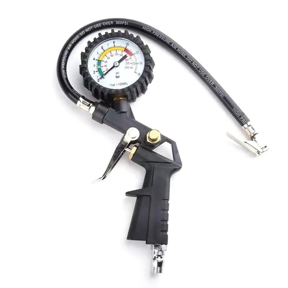 High-Precision Digital Tire Pressure Gauge - Oil-Filled Inflation Meter with LCD Display for Accurate Car Tire PSI Check
