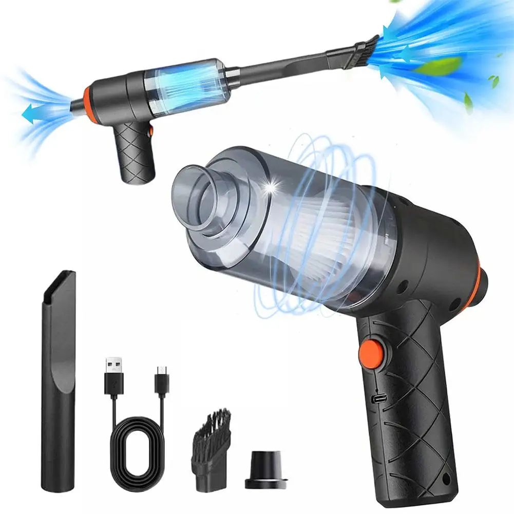 Mini Cordless Vacuum Cleaner for Car & Home - 120W Handheld Suction + Blower, Lightweight Portable Dust Cleaner