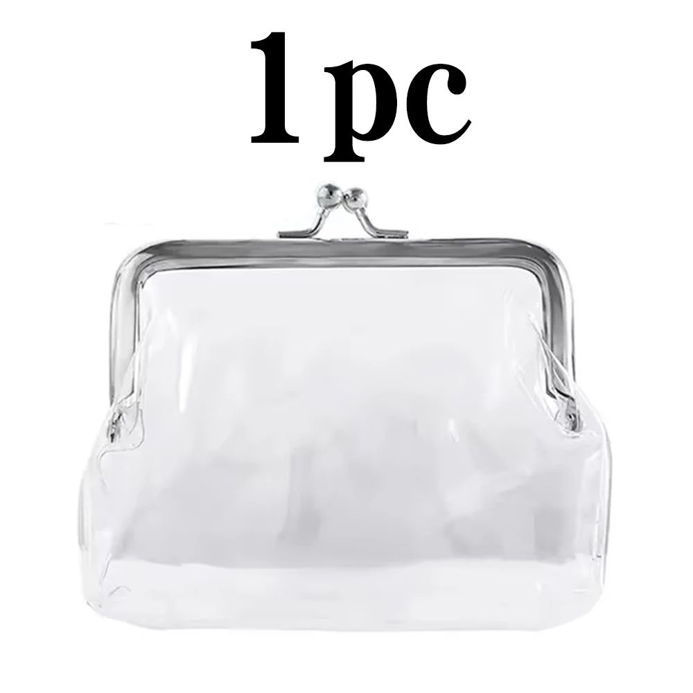 Transparent PVC Coin Purse Makeup Bag - Portable Travel Storage Pouch for Change, Earphones, Lipstick & Daily Essentials