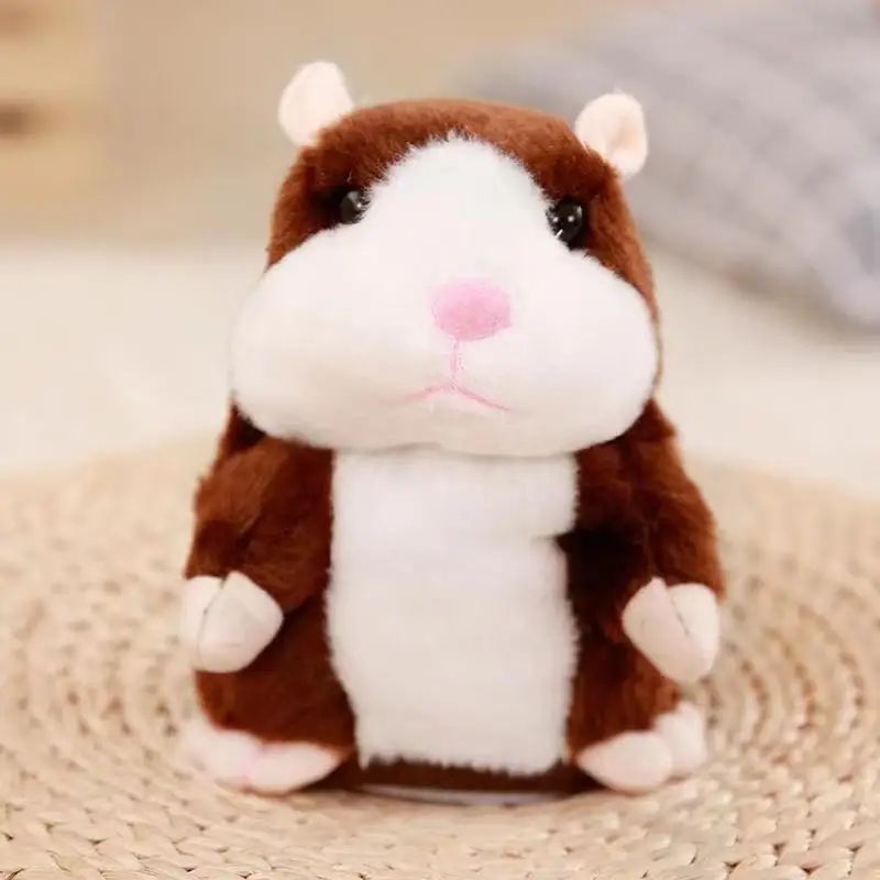 Talking Hamster Plush Toy - Voice Repeater & Nodding Doll, Funny Interactive Kids Gift for Toddlers, Soothing Play Pal