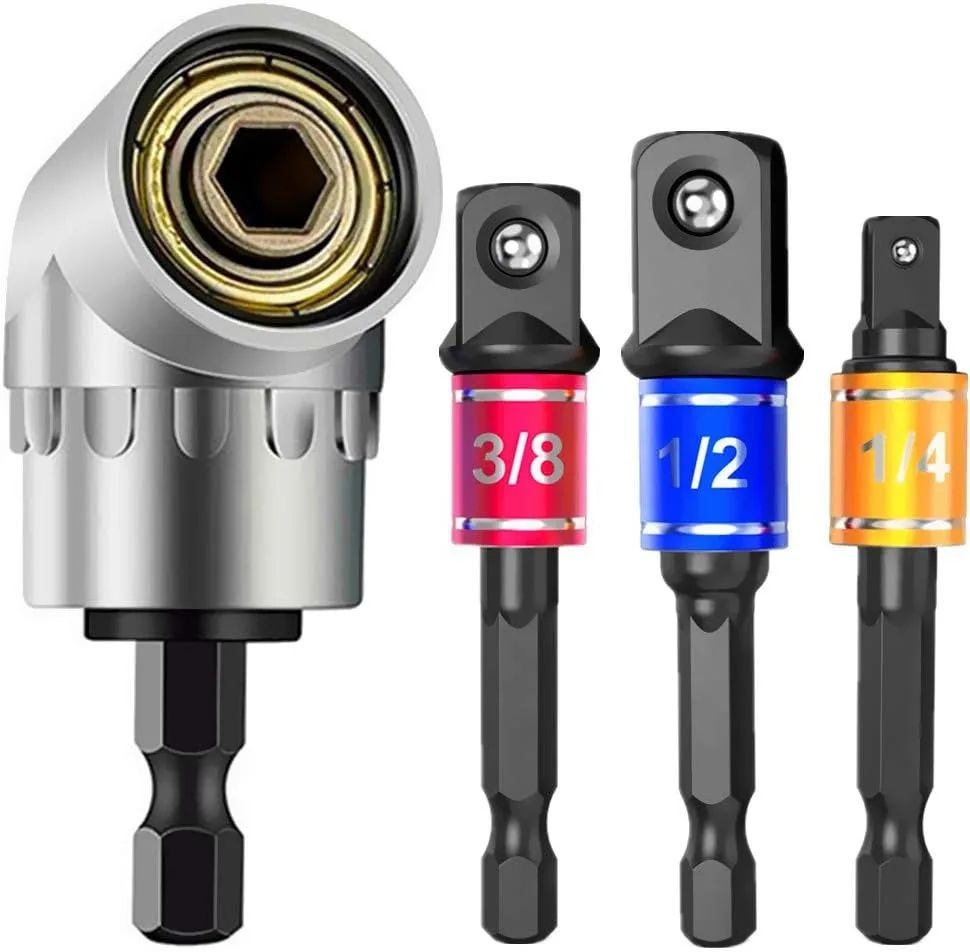 Impact-Grade 105° Right Angle Socket Adapter Set – Drill Bit | Inspire ...
